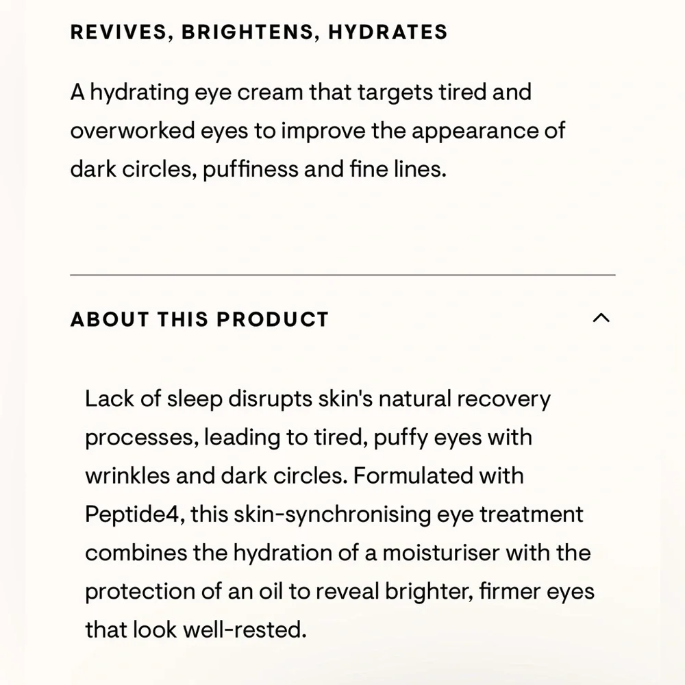 🌿 ELEMIS Peptide4 Eye Recovery Cream (15 ml.)
